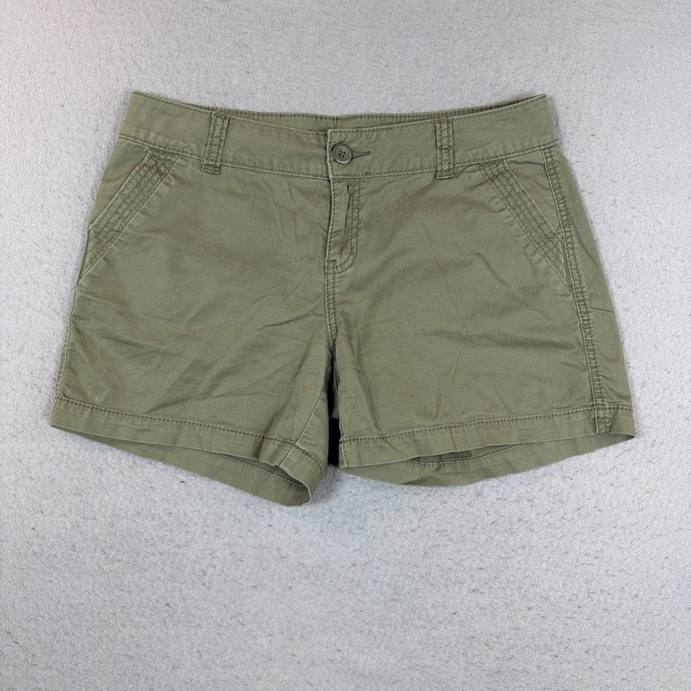 Maurices Chino Shorts Womens Size 9/10 Casual Stretch Beach Summer Green